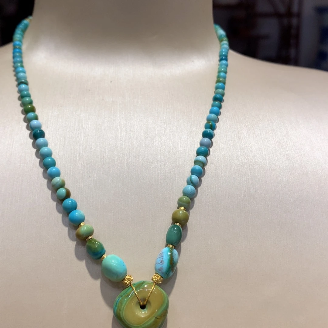 未镶嵌绿松石锁骨项链