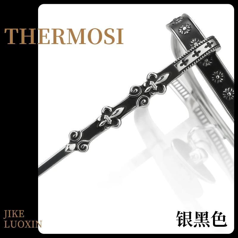 极克.罗心痞帅纯钛超轻复古眼镜架框男日式方框近视潮牌女高级感