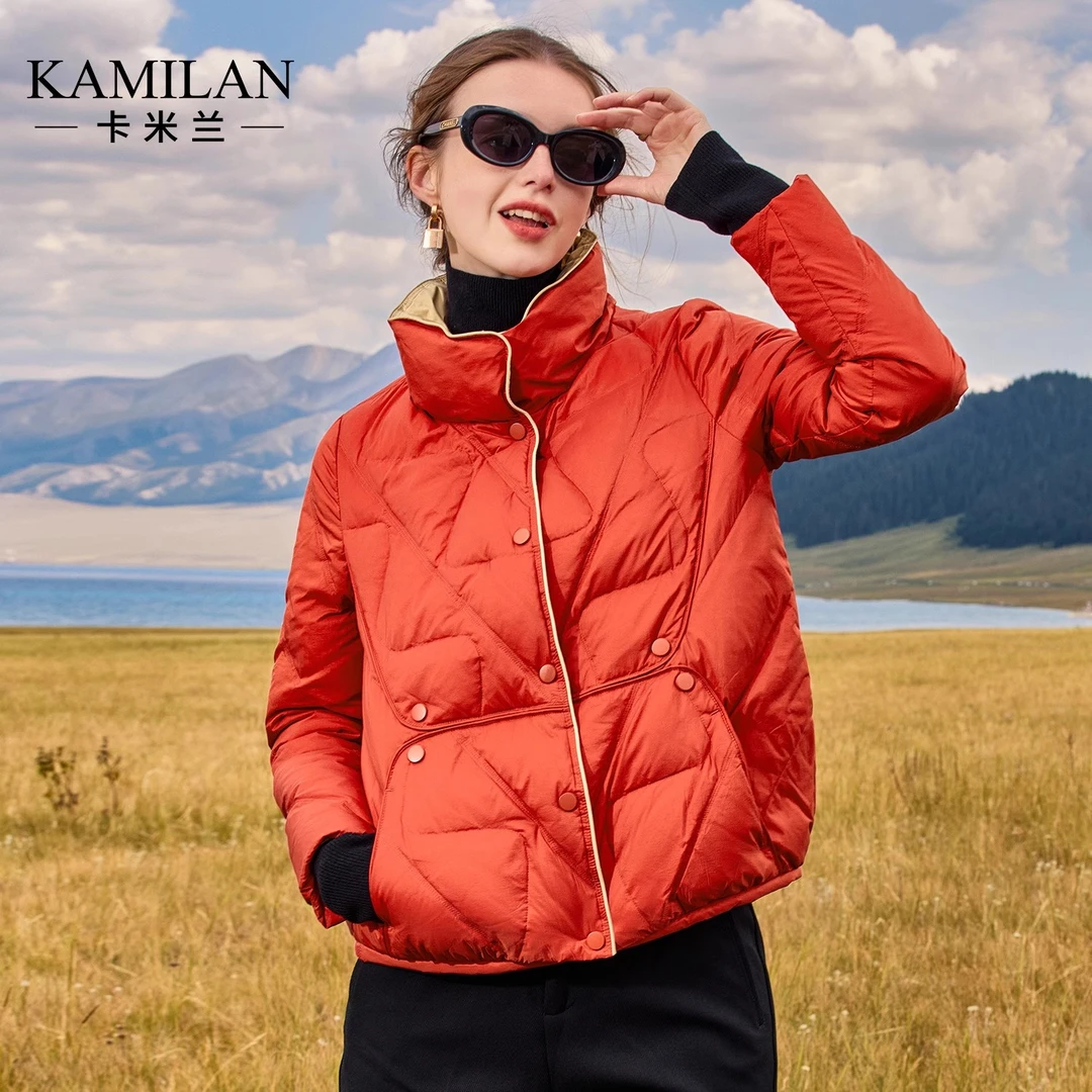 卡米兰羽绒服外套- KML23C98022 百搭立领秋冬冬季女款女士轻薄