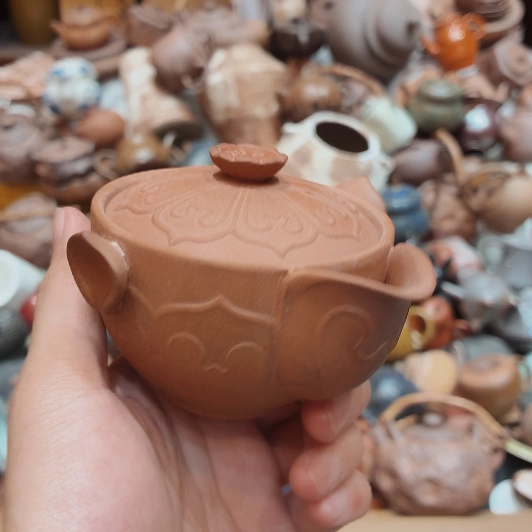 柴烧老岩泥高温茶器皿