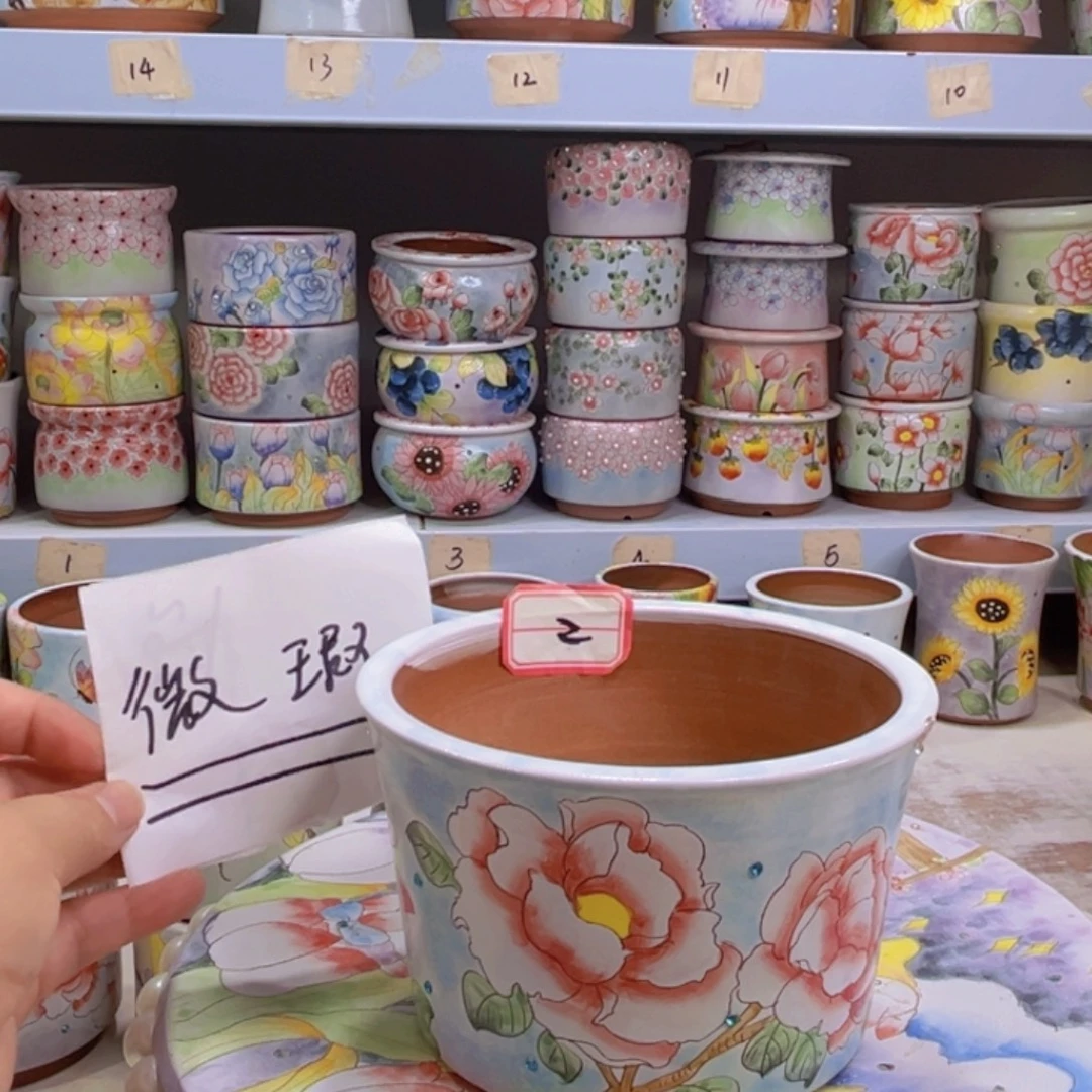 多肉花盆粗陶景德镇陶瓷12