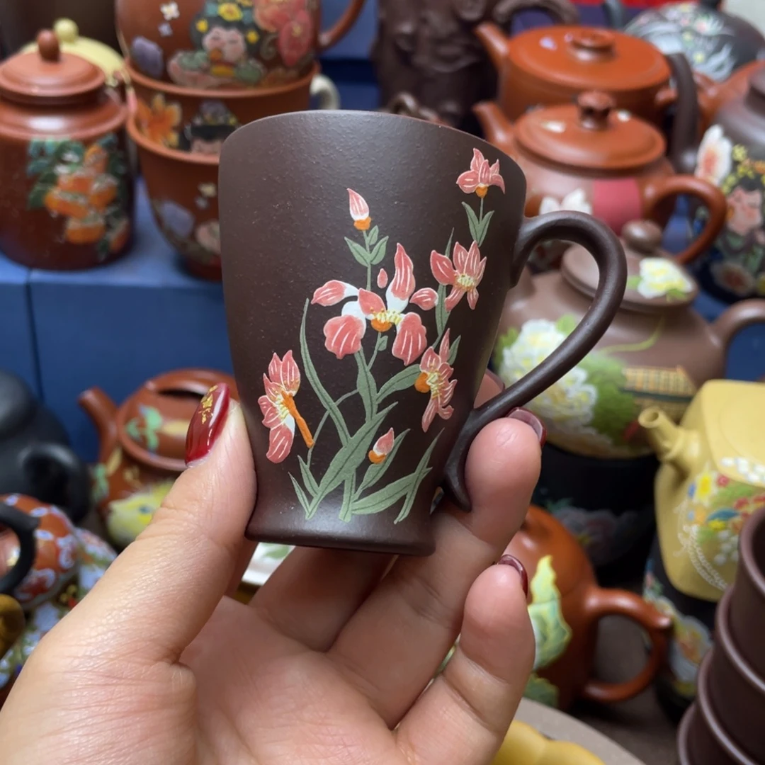 茶杯红泥紫砂主人杯100cc