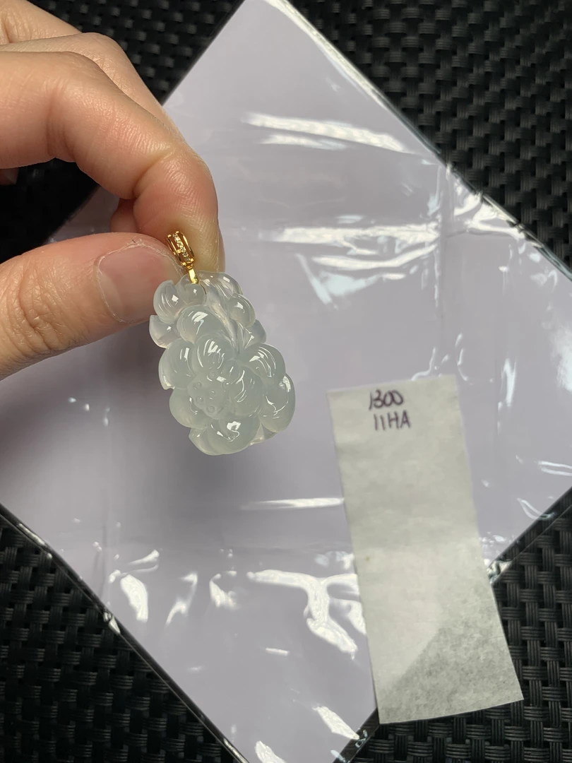 天然缅甸翡翠A货18K金镶嵌 11HA