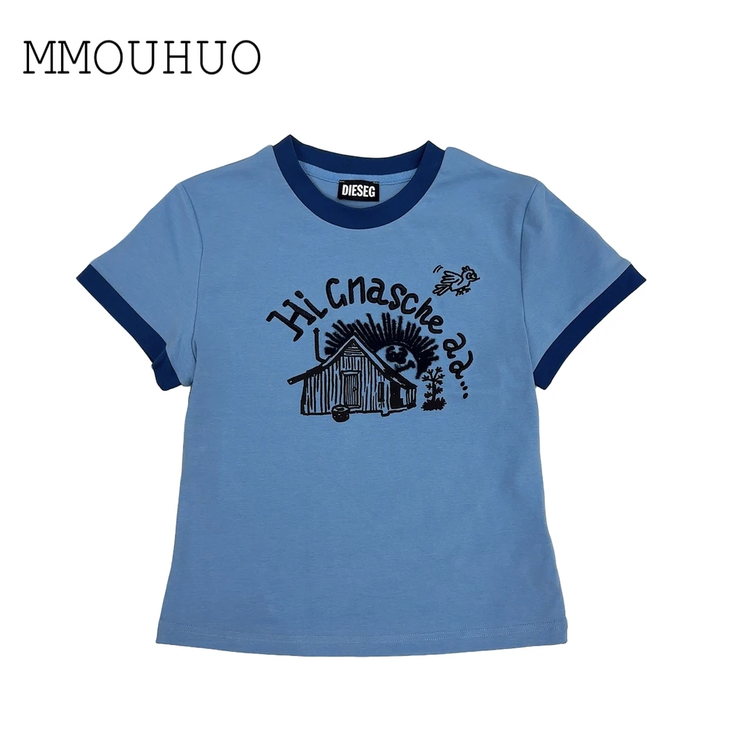 深圳MMOUHUO新款趣味字母小房子T恤