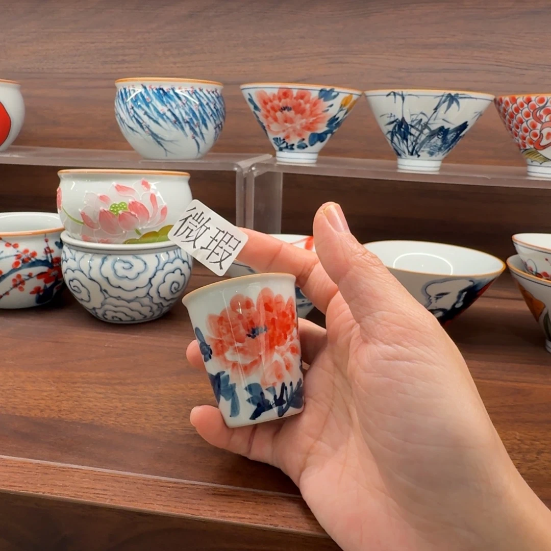 釉下彩纯手绘微瑕