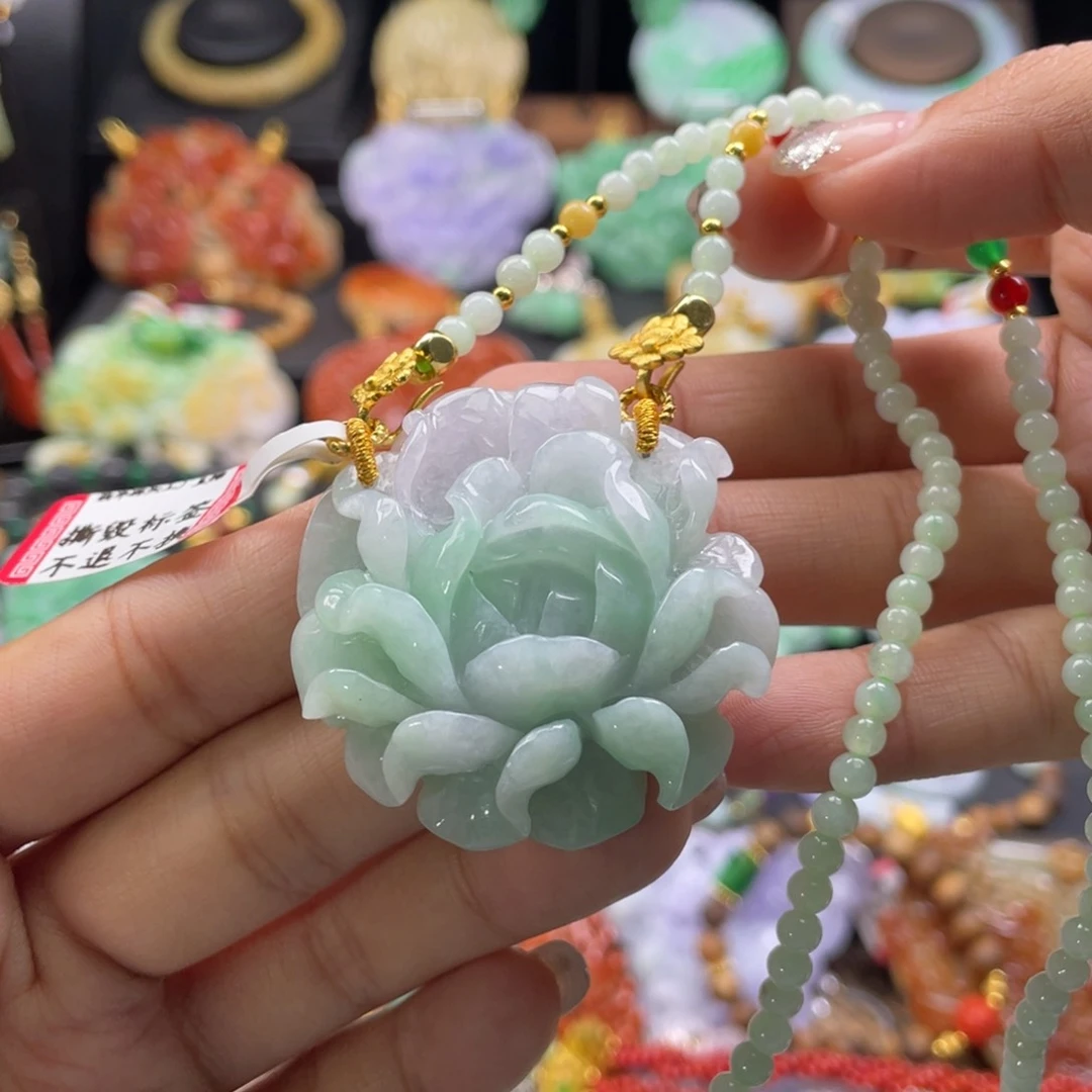翡翠未镶嵌颈饰代编织