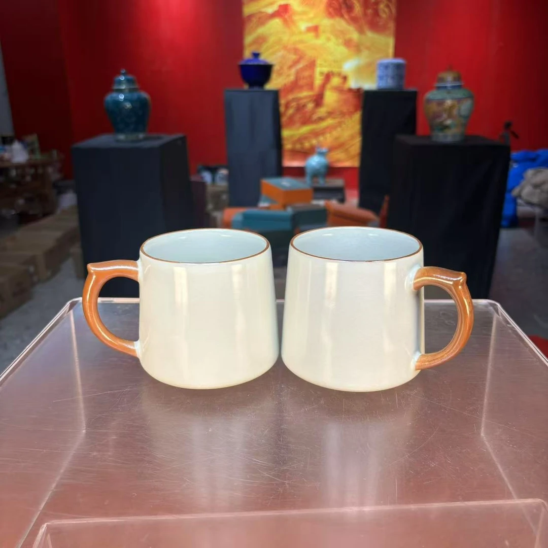 秋香茶具 黄汝水杯（两个装）茶水分离杯-4146-2400