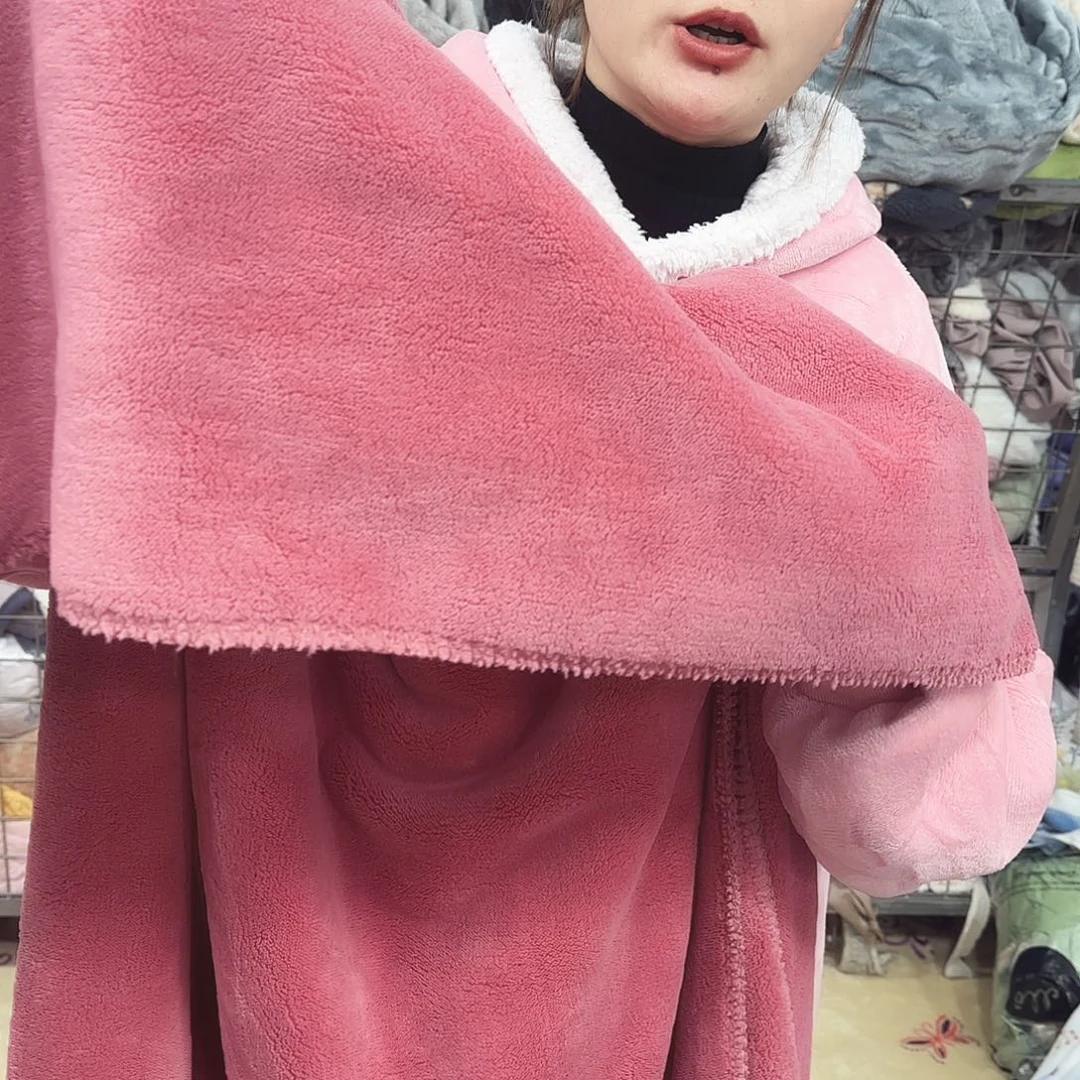 羊驼毛200.230北极绒复合一体毯