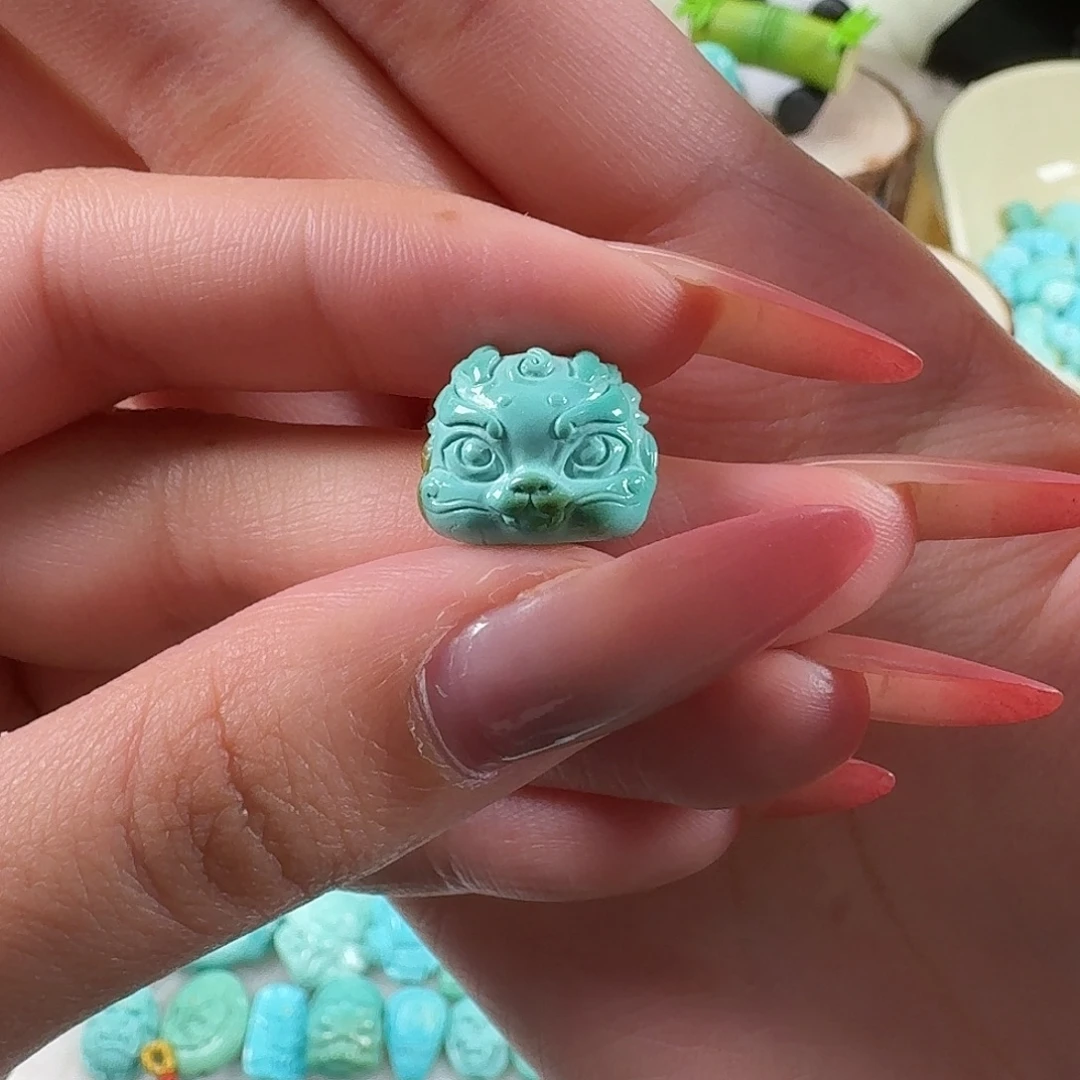 绿松石未镶嵌吊坠(不含链)小龙