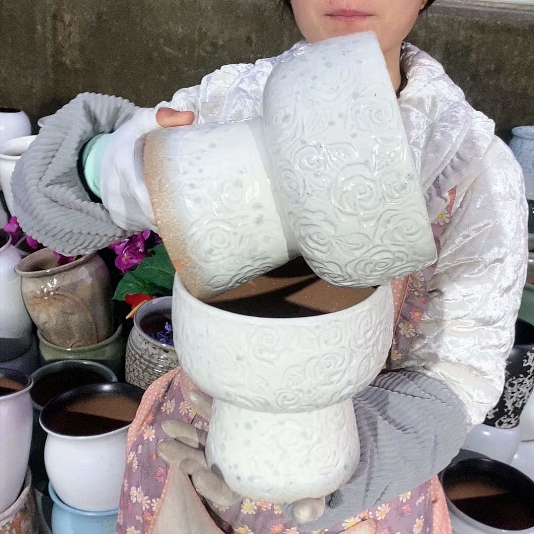 紫砂花盆正品口18高20