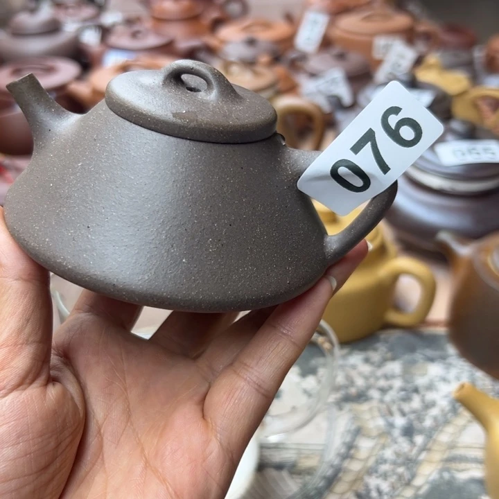 紫砂茶壶紫泥半手140
