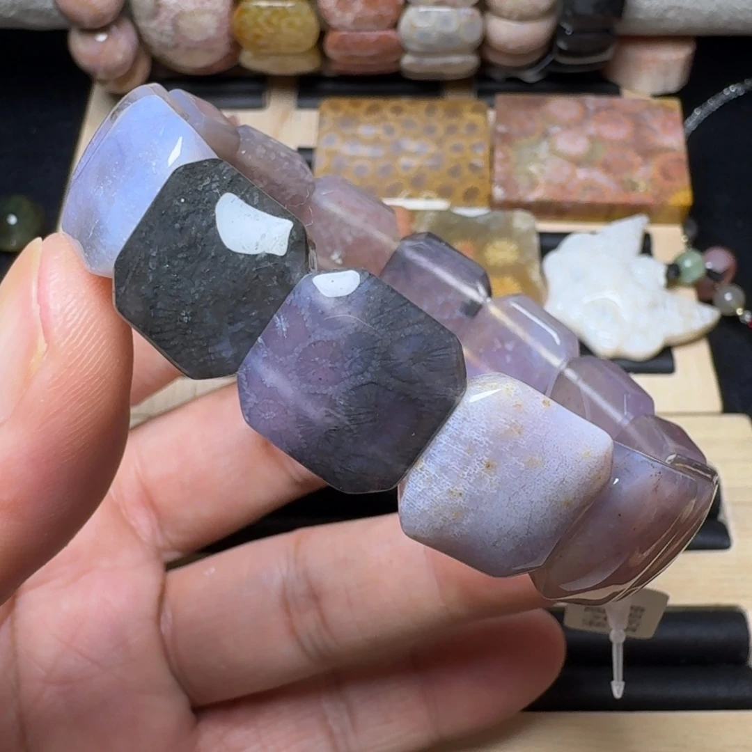 硅化玉未镶嵌纯天然色有机玉石保真色