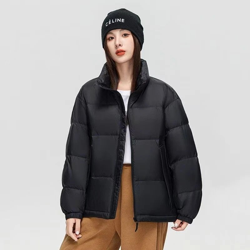 2025款冬季韩版宽松情侣款时尚百搭立领加厚棉服外套ins