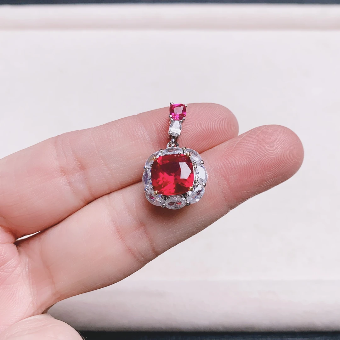 阿鲁沙-典藏高奢 熠熠生辉 培育红宝石项坠配链4160