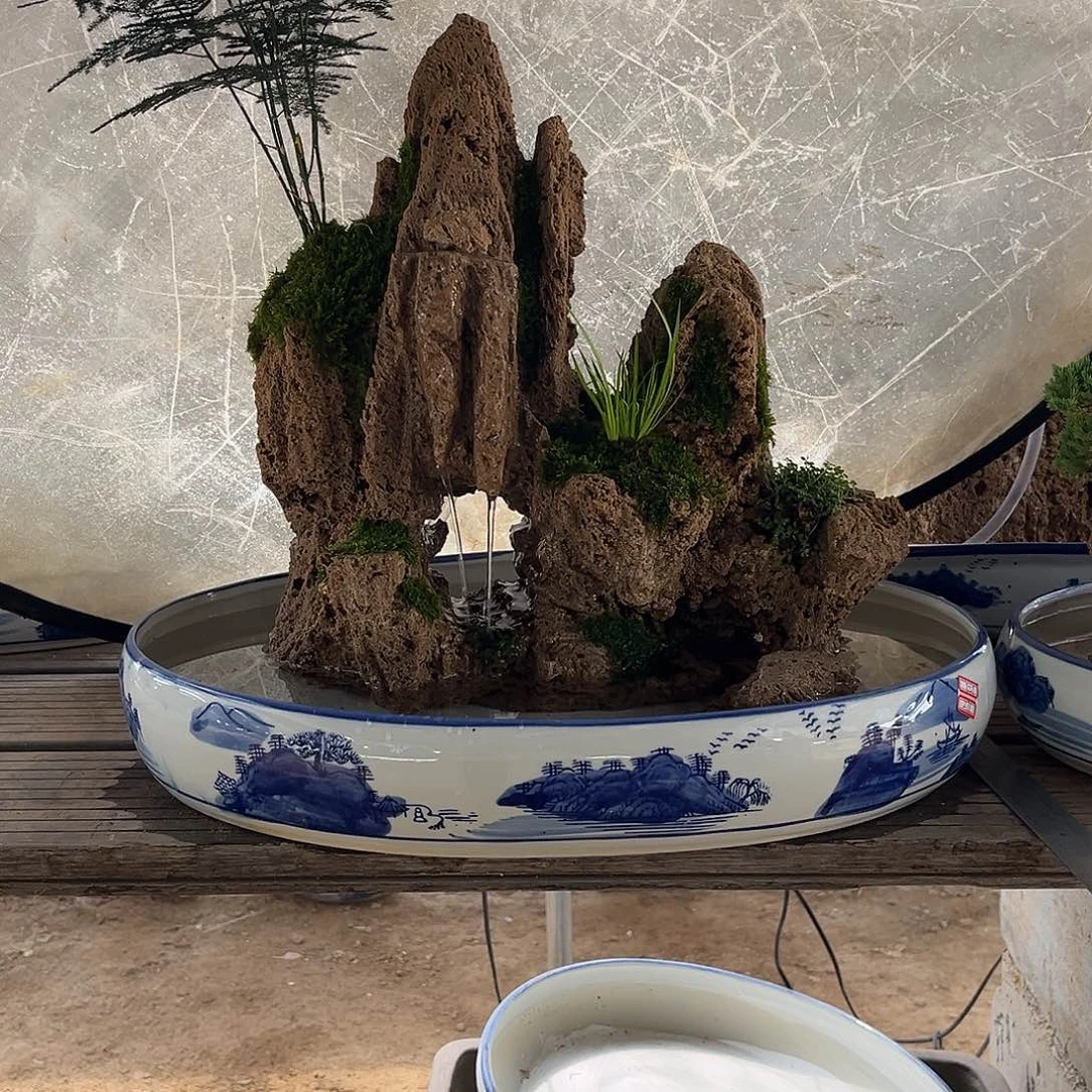 用****4吸水石假山盆景