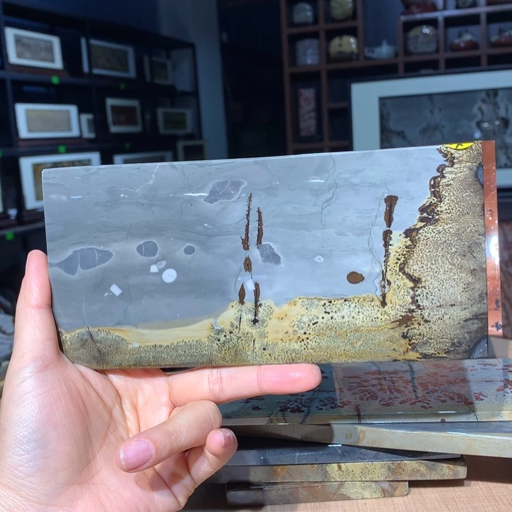 广西国画石摆件，观赏收藏