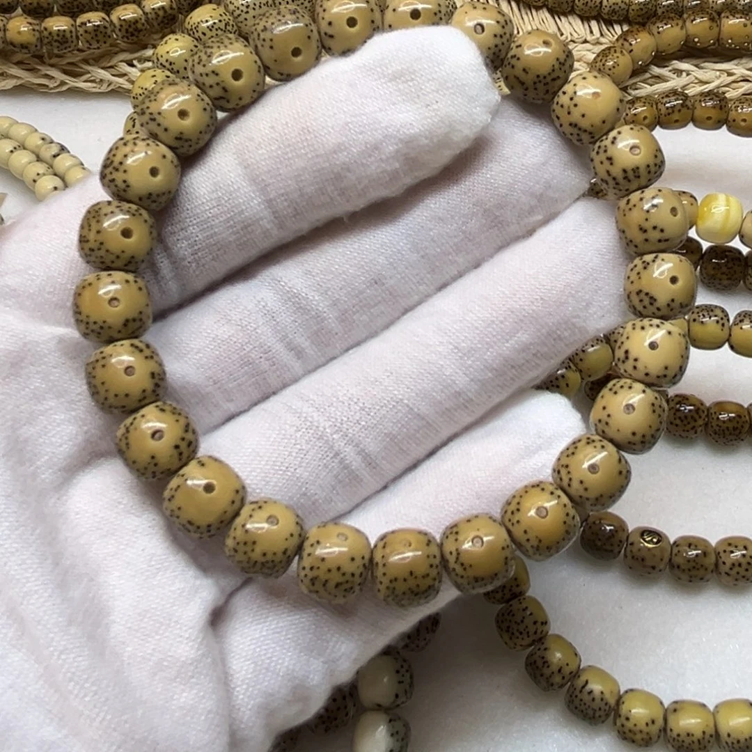 星月菩提手串原生态石玉料大眼睛手串卡9