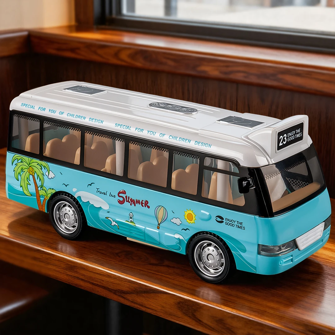 儿童校车汽车玩具仿真宝宝巴士模型男孩3-6岁儿童益智早教公交车