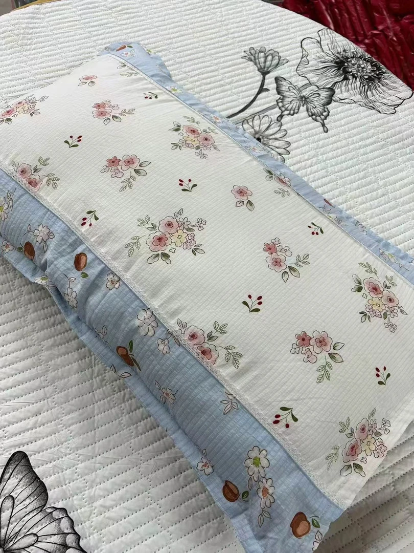 【向阳家纺】枕套 蕾丝双拼接 花色不挑