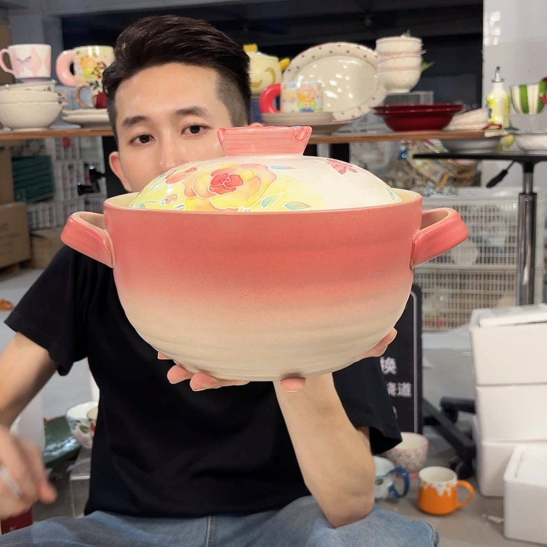 潮州微瑕陶瓷餐具砂锅3.8L