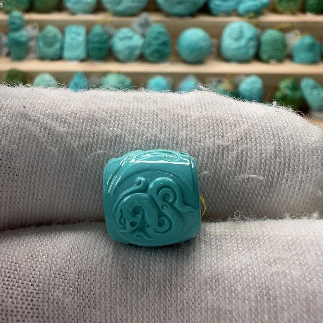 未镶嵌绿松石博古珠10.8mm