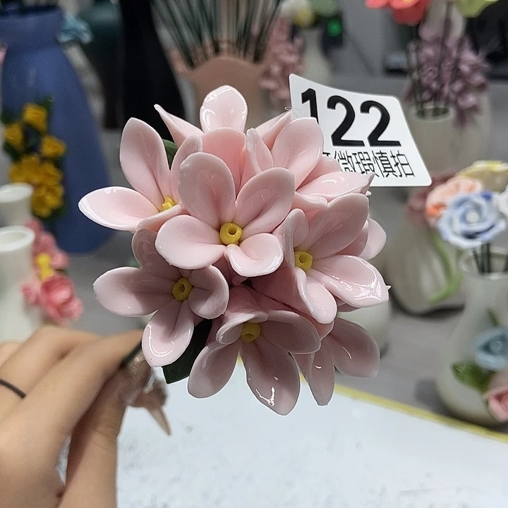 陶瓷纯手工捏花设计