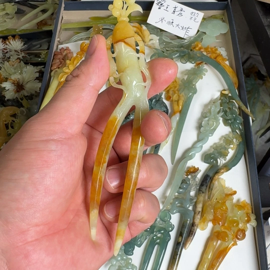 岫玉发饰未镶嵌醉****@
