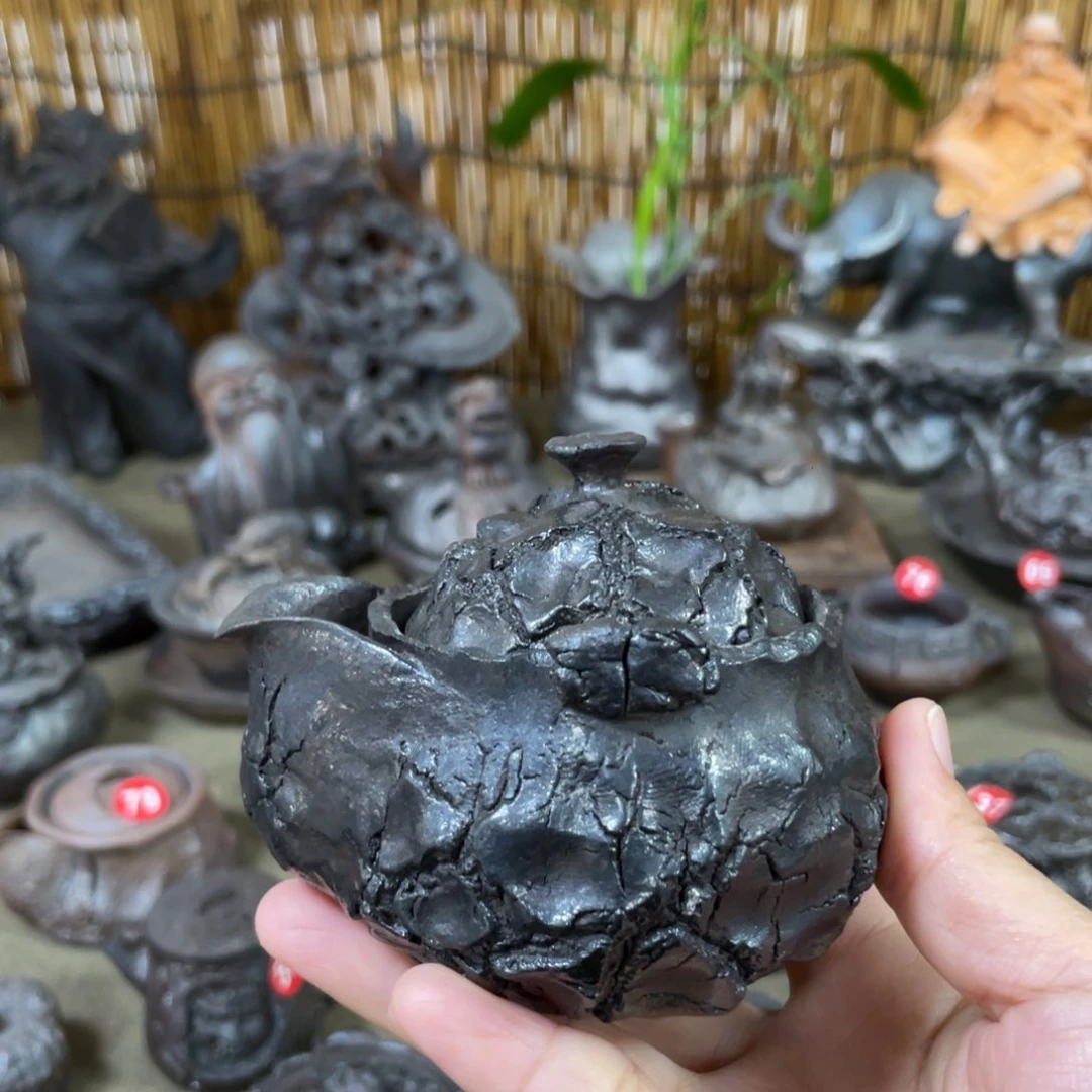 手捏柴烧茶器宝瓶
