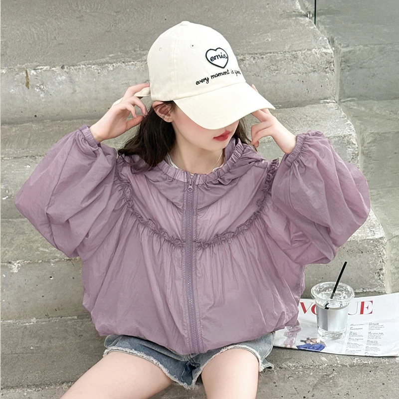 儿童装女童夏季防晒衣薄款外套2025新款中大童女孩夏款洋气防晒服