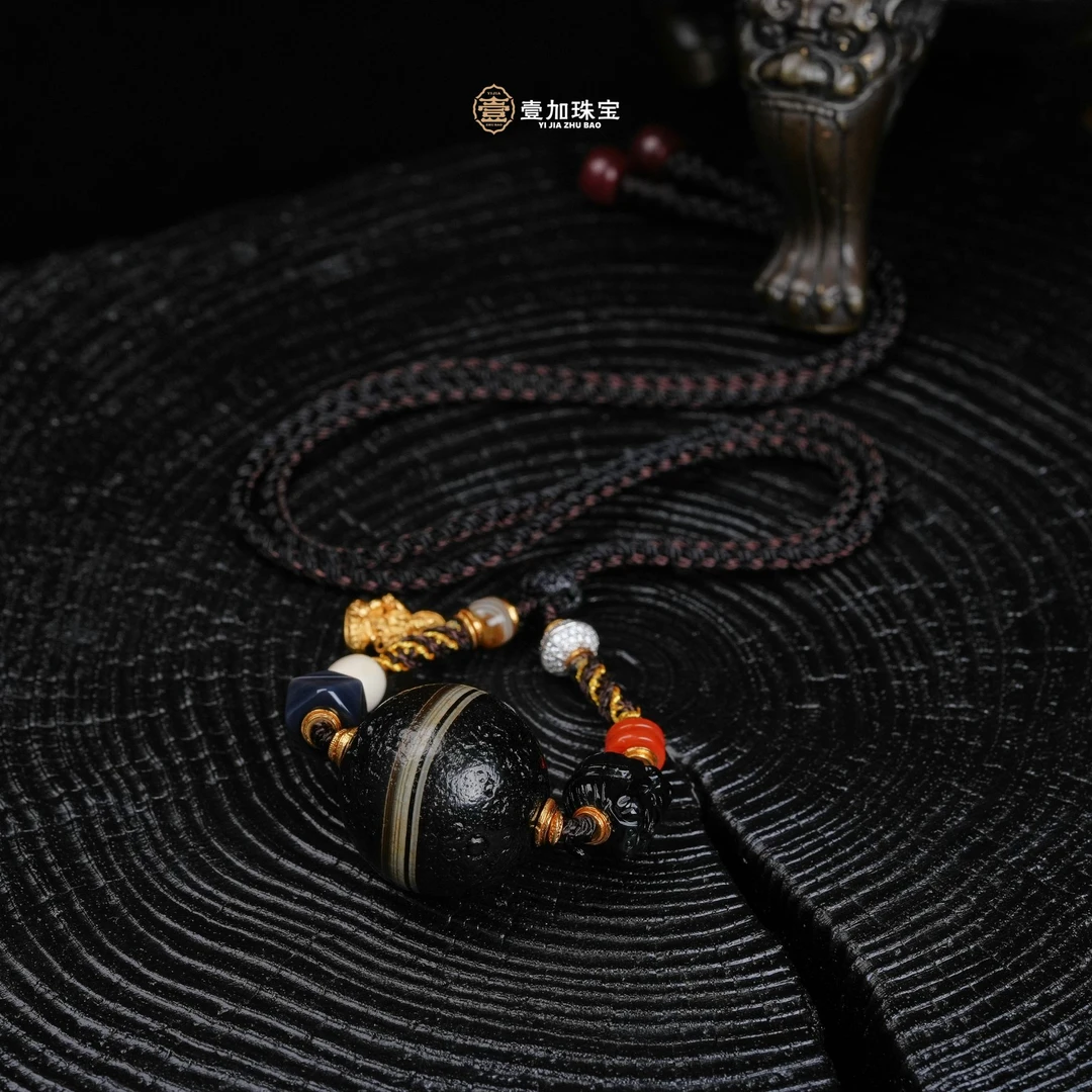 壹加小羊精选/老料一线药师天珠设计款锁骨链