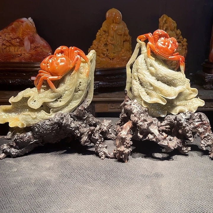 轻***泊寿山石寿山石雕刻工艺品