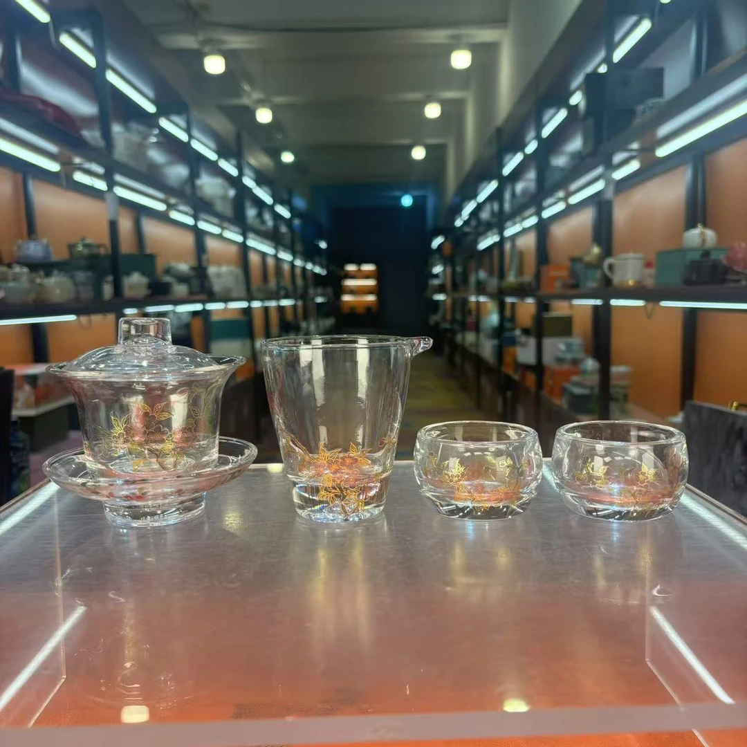 秋香茶具 桃李春风盖碗家用泡茶家用泡茶小套装-4820