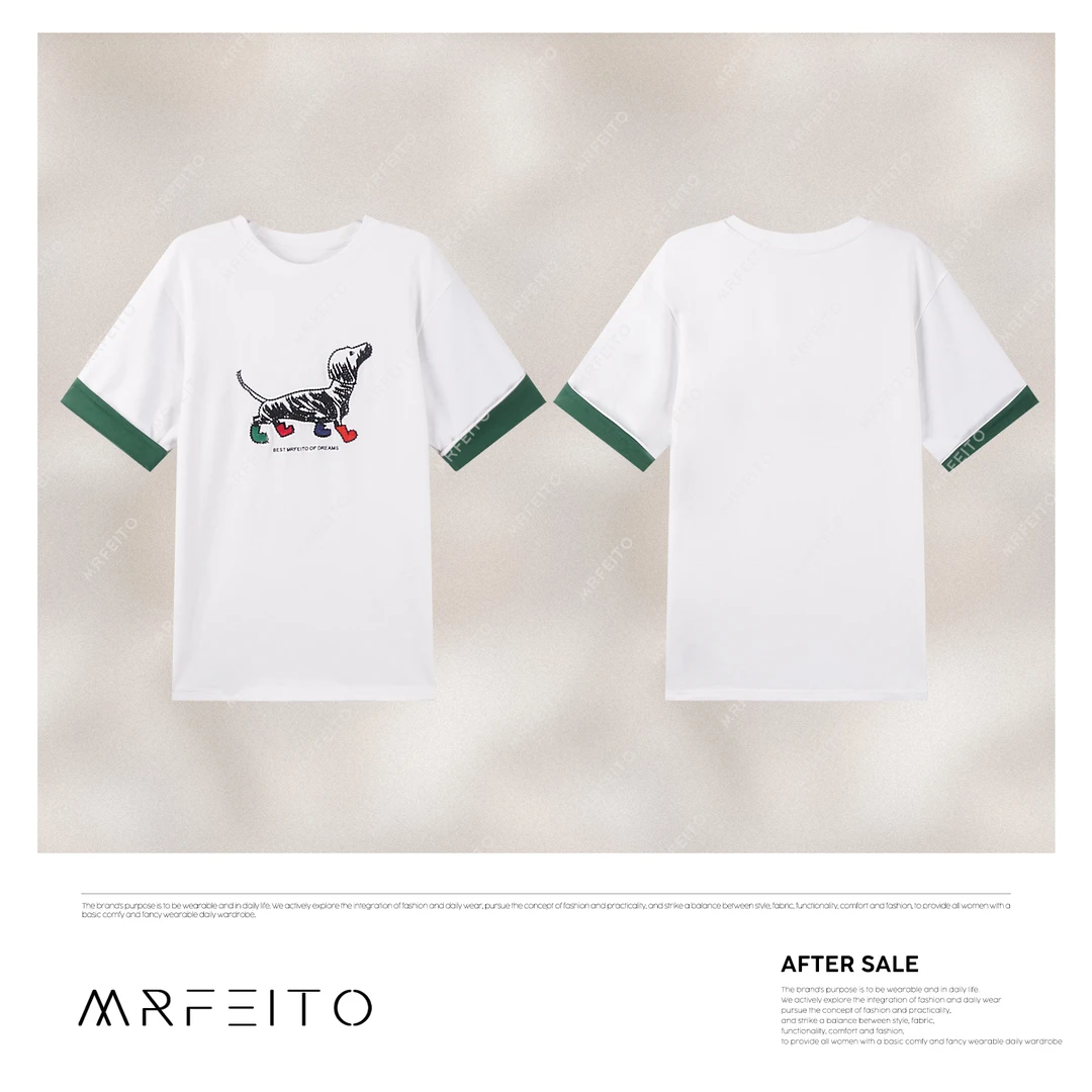 休闲百搭小狗女士T恤H16TX02C30768