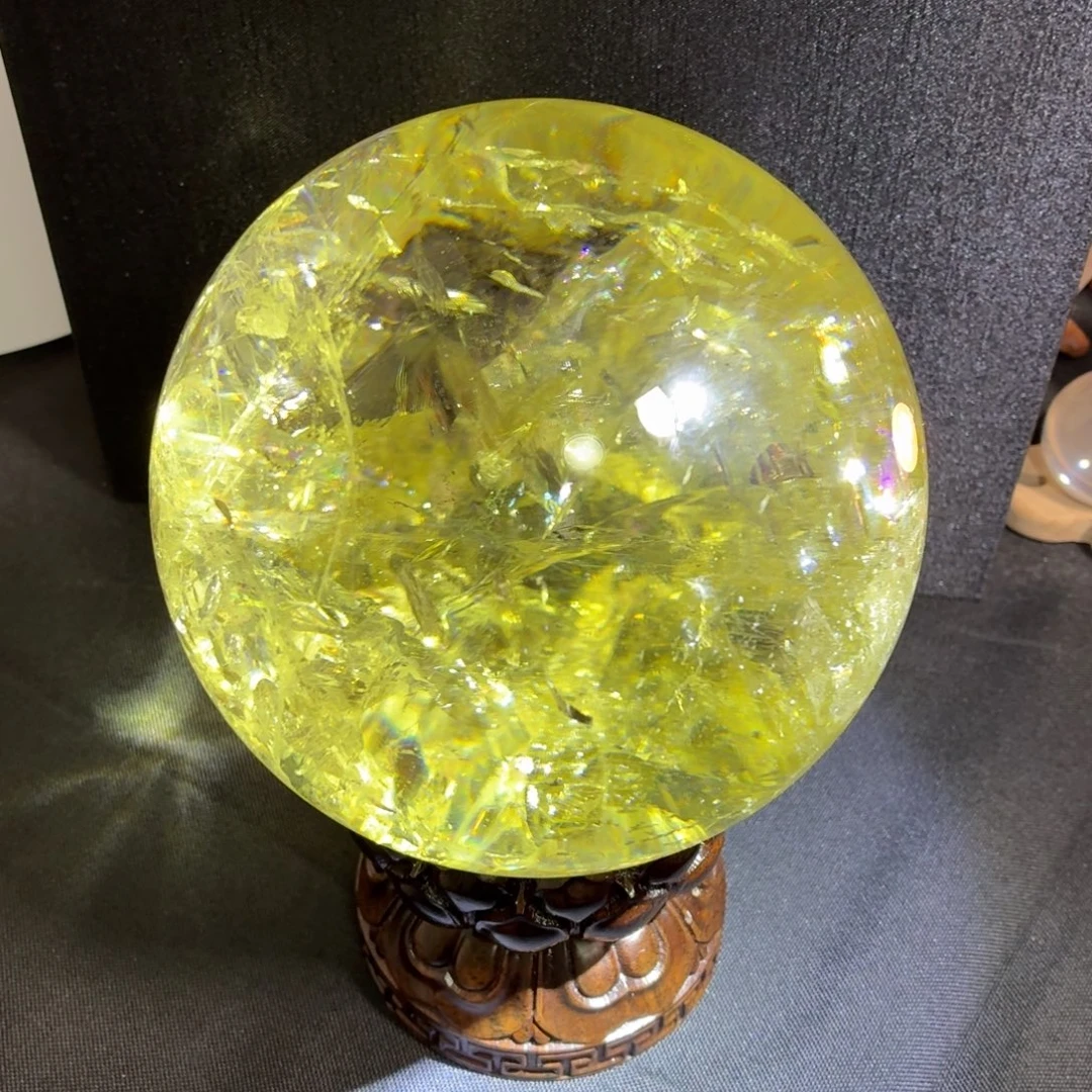 珠宝半成品未镶嵌黄晶约12cm