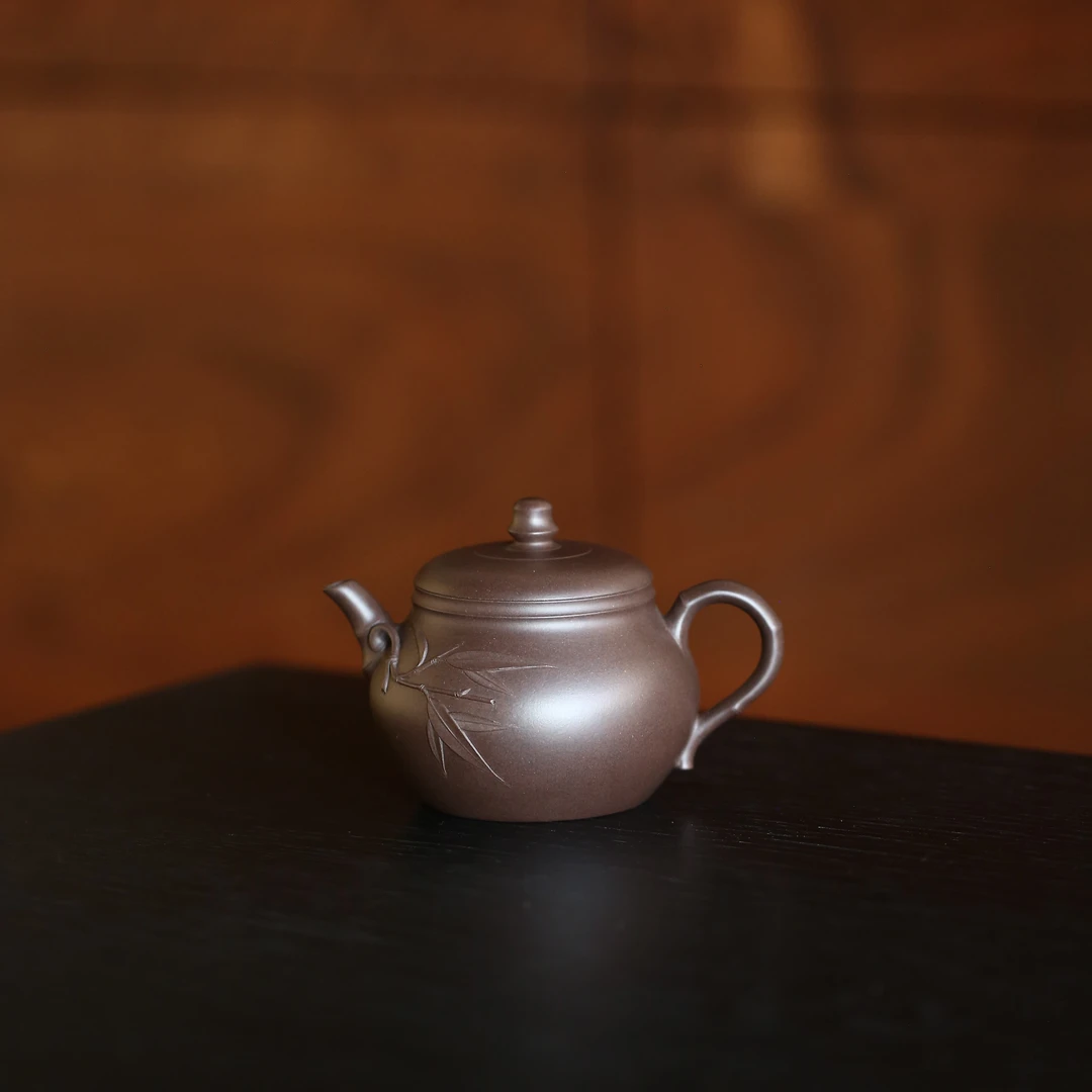 【陶研专属】 铁画轩 紫玉 120目黑墩头 180cc 紫砂壶