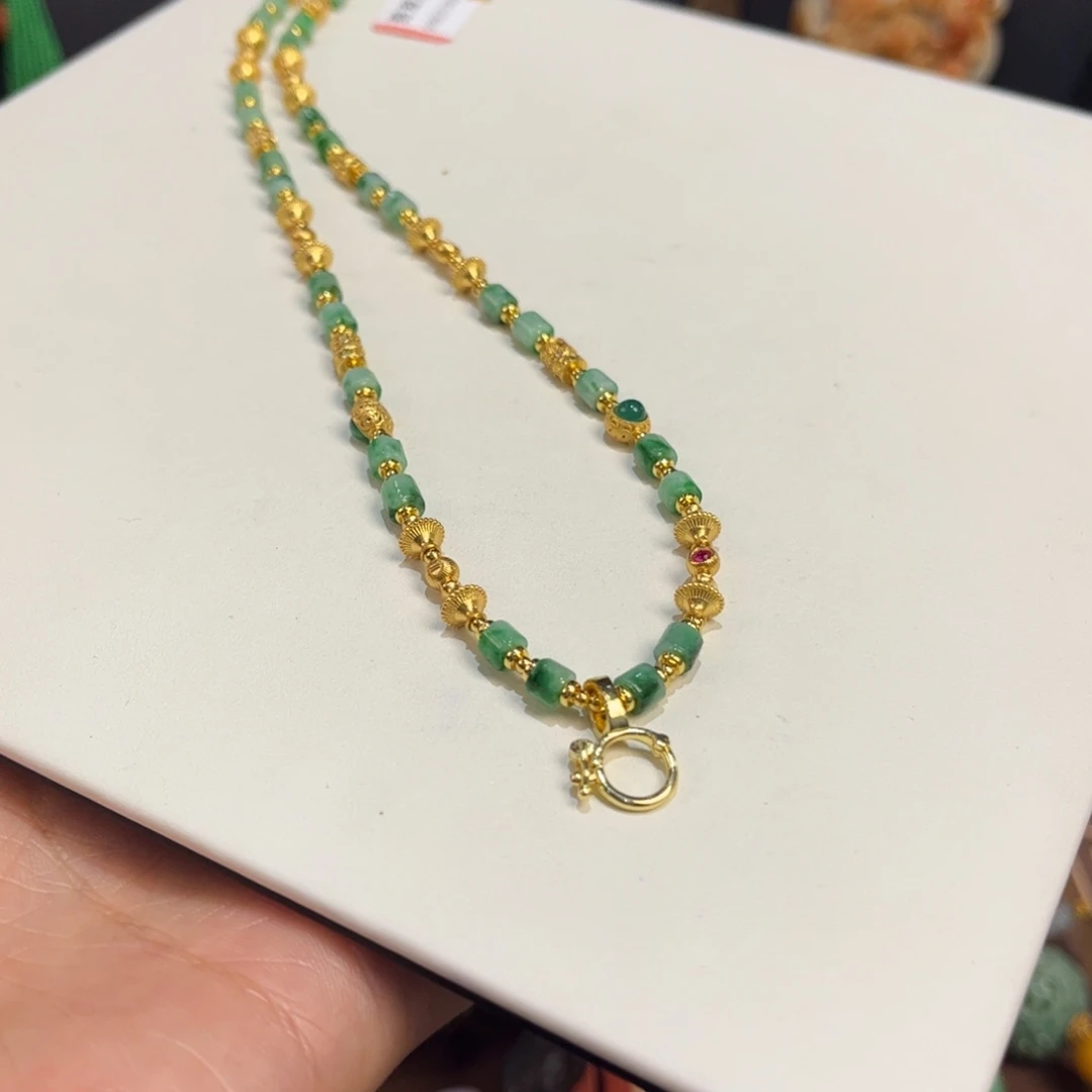 翡翠未镶嵌颈饰万能链