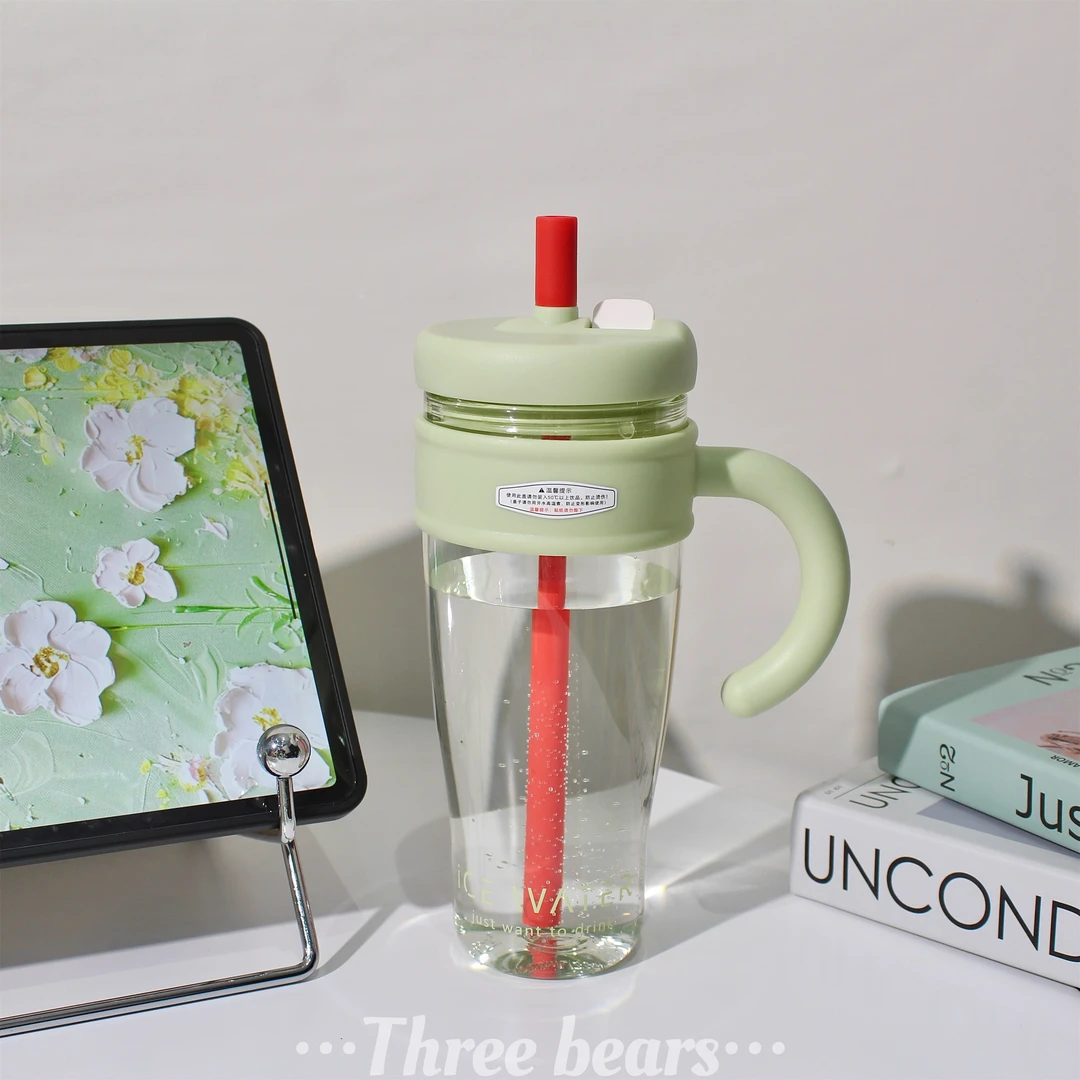 冰霸水杯女生高颜值吸管杯子大容量耐高温学生夏季塑料杯2025新款