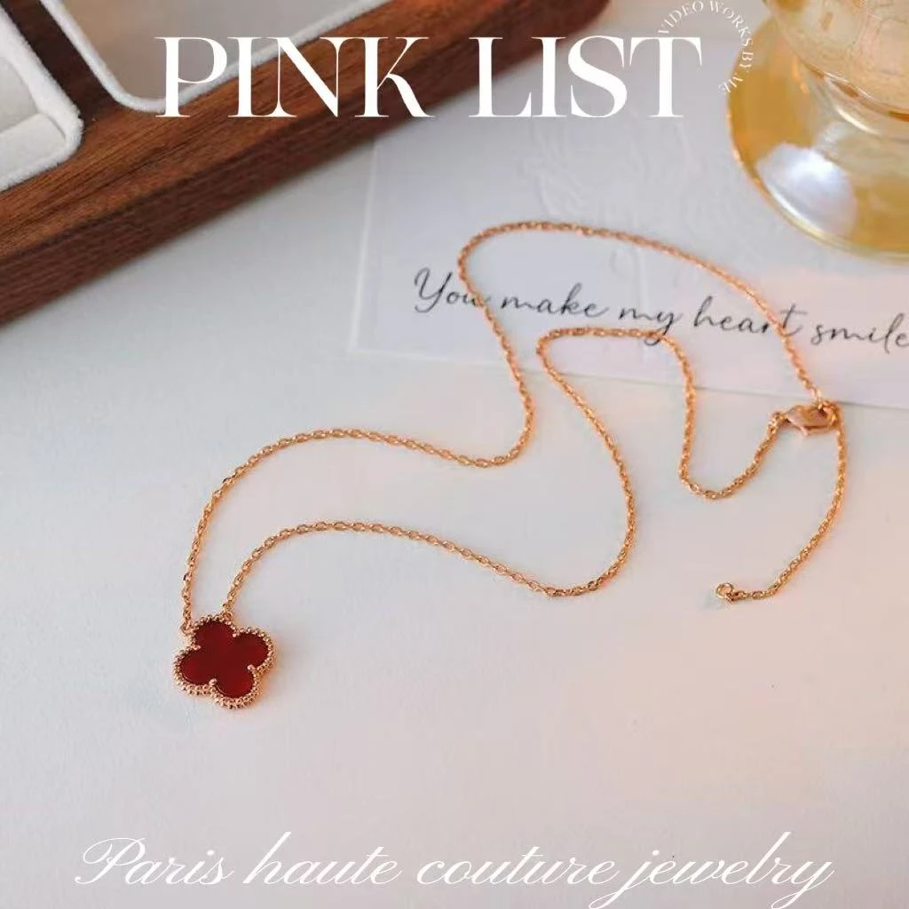 铜合金项链 D3716法★【四叶草】PINK LIST 聘戈丽斯 项链