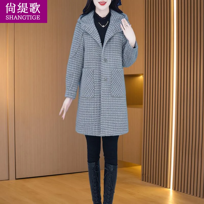 【尚缇歌】小香风毛呢外套女士2025新款秋冬风衣小个子减龄洋气妈妈