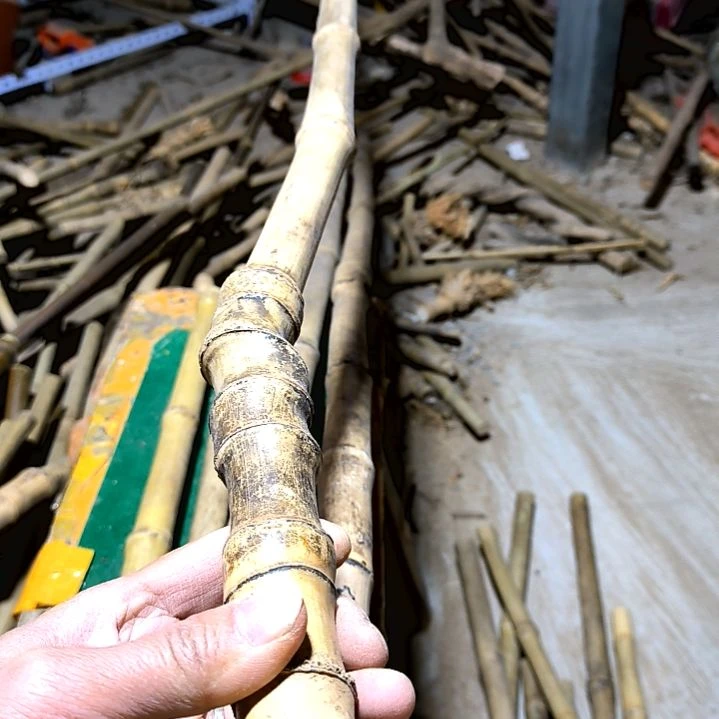 用****7实心玉竹毛料拐杖异形