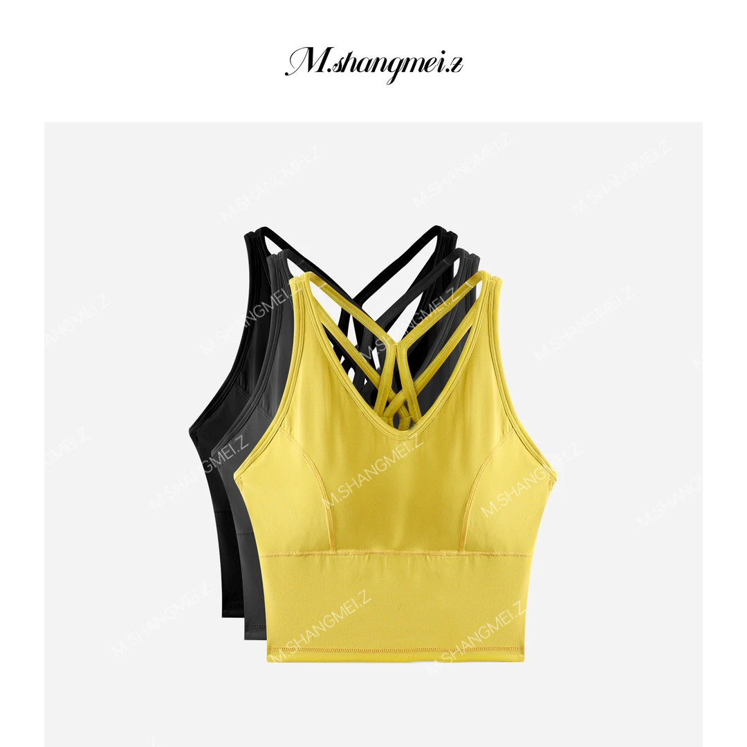 M.SHANGMEI.Z/沐熙美大哥气质性感交叉美背通勤吊带背心X072749