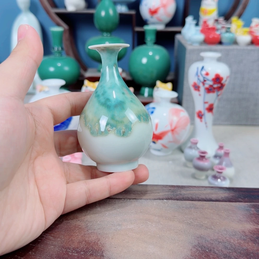 陶瓷手工小花器摆件