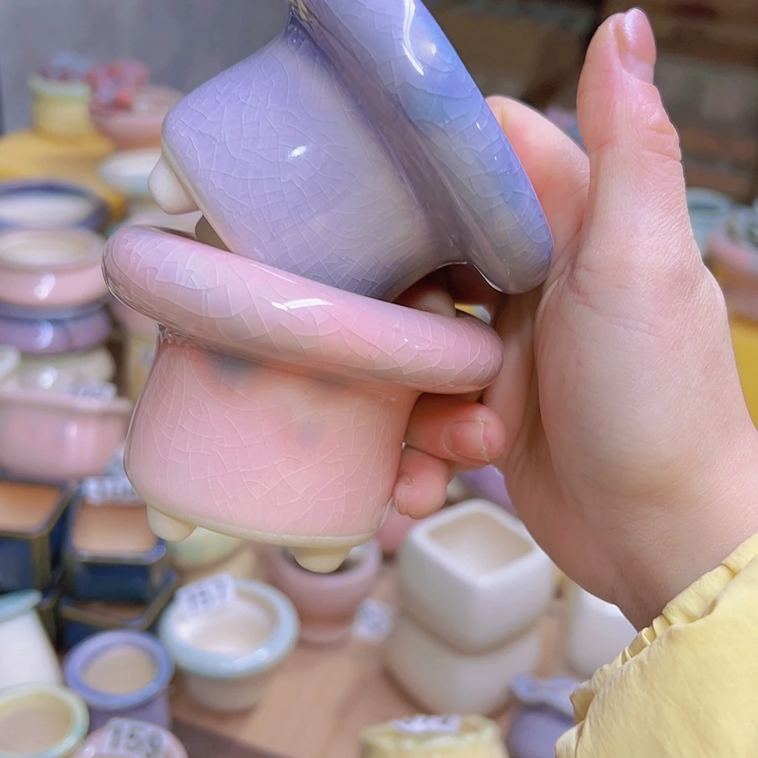 红陶陶瓷花盆当场满12包邮