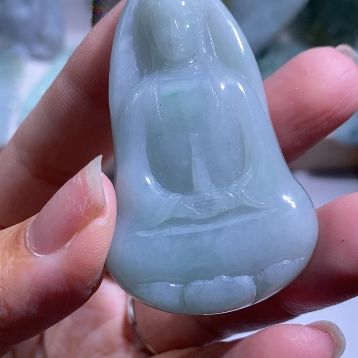 【闪购商品】翡翠挂件未镶嵌观音
