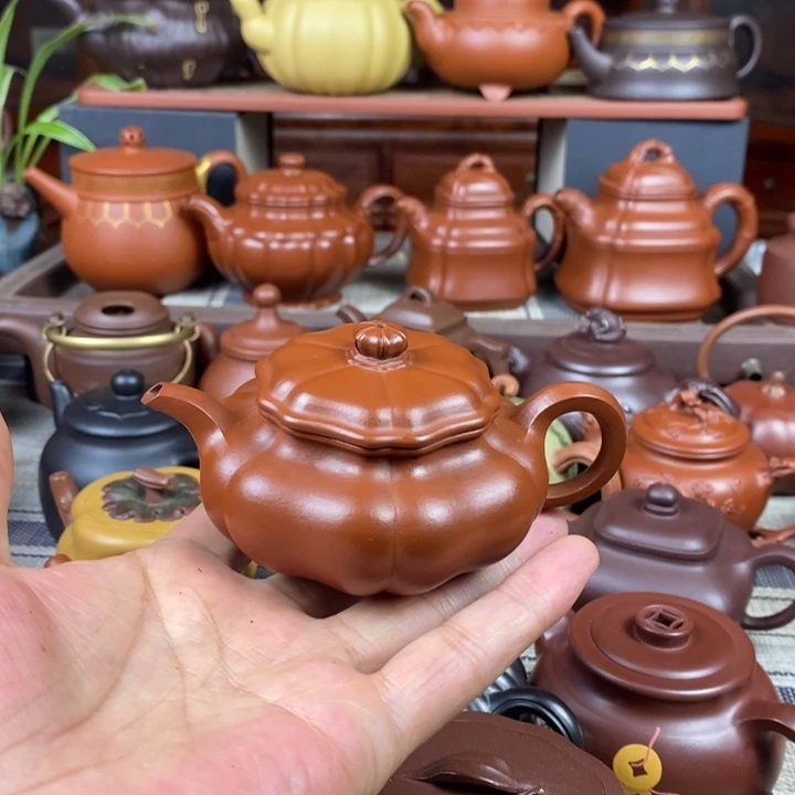 茶壶紫砂葵仿古130-300cc原矿赵庄朱泥特价