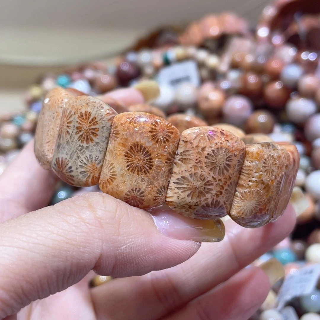 未镶嵌手链硅化珊瑚（珊瑚玉）025