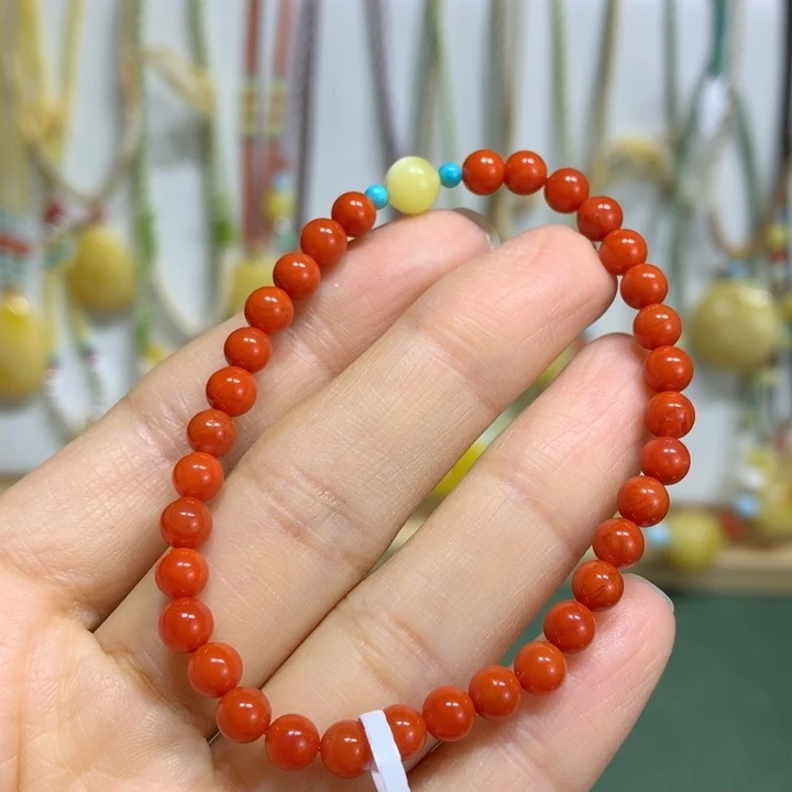 南红玛瑙手链未镶嵌5mm尺寸