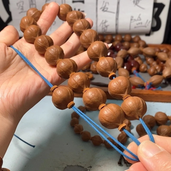 手串橄榄核0291精品蒜头铁核18+1颗