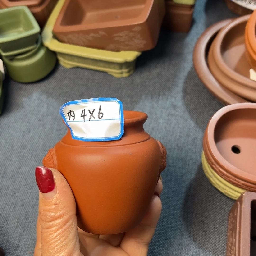 精选紫砂花瓶小圆盆