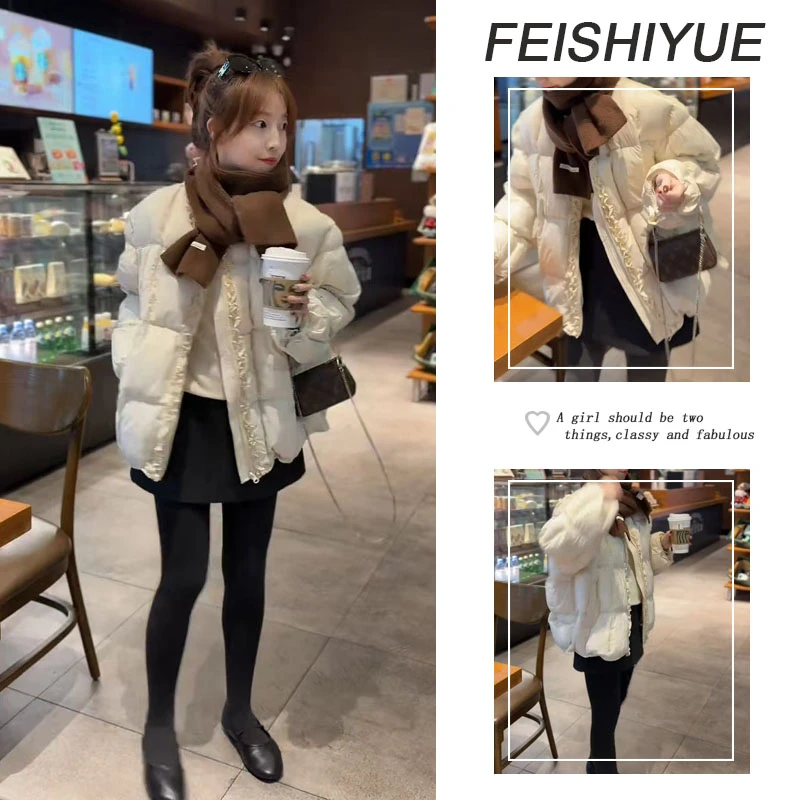 2025年冬季新款温柔风穿搭设计感气质棉服外套显瘦短裙两件套